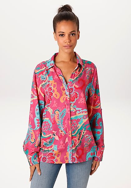 Aniston CASUAL Hemdbluse mit farbenfrohem, grafischen Druck - NEUE KOLLEKTI günstig online kaufen