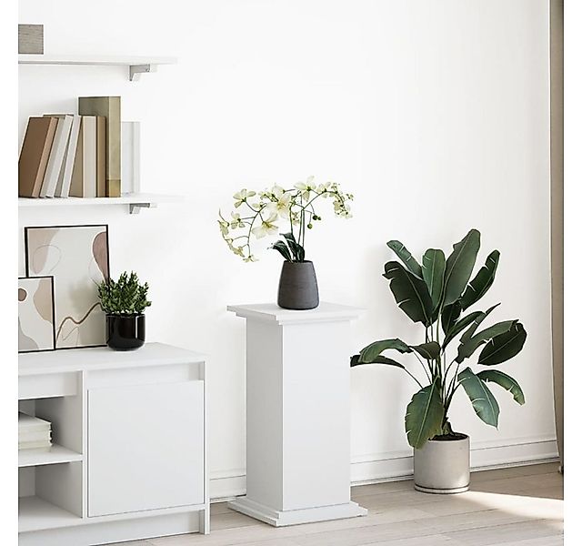 vidaXL Blumenständer, Postament mit Stauraum Weiß 31x30x60 cm Holzwerkstoff günstig online kaufen