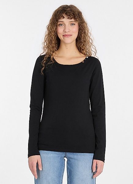 Ragwear Langarmshirt FLLORAH LONG GOTS mit süßen Zierknöpfen am Ausschnitt günstig online kaufen