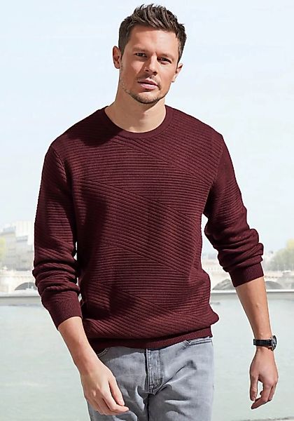 John Devin Strickpullover aus weichem Strukturstrick günstig online kaufen