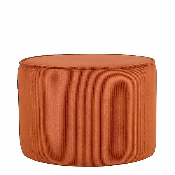 Cord Pouf in Rostfarben Retrostil günstig online kaufen