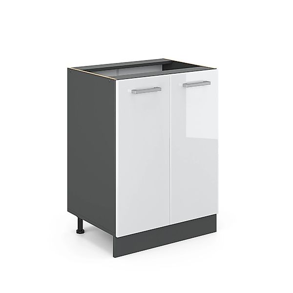 Vicco Unterschrank R-Line, Weiß Hochglanz/Anthrazit, 60 günstig online kaufen