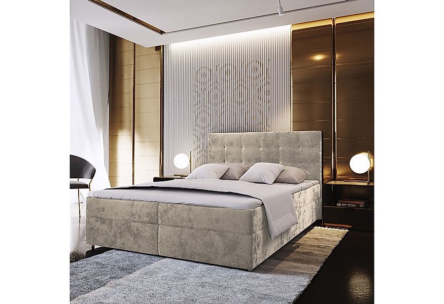 Masseno Boxbett GLOS 180x200 cm mit Bonell Matratze und Topper günstig online kaufen