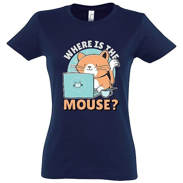 Youth Designz T-Shirt Where Is The Mouse? Damen Shirt mit lustigem Logo Auf günstig online kaufen