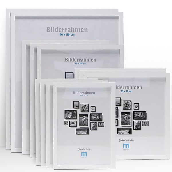 M MERCEO Bilderrahmen, 12-tlg. Bilderrahmen-Set Weiß günstig online kaufen