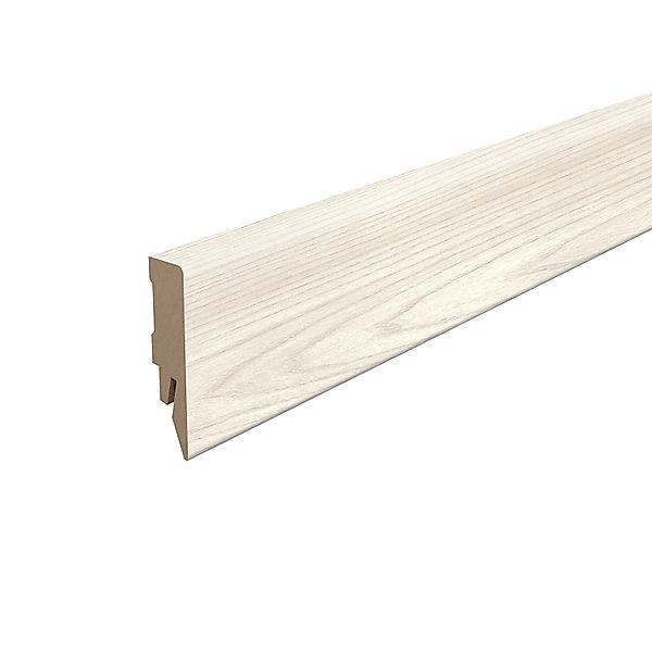 Egger Sockelleiste L610 Kubisch für Fußboden Sheffield 6 cm Akazie Weiß günstig online kaufen
