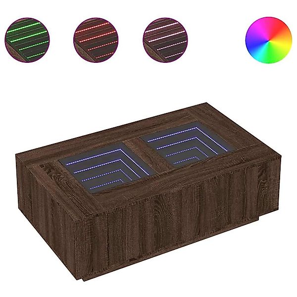 vidaXL Couchtisch mit Infinity-LED Braun Eichen-Optik 116x69x40 cm 3284062 günstig online kaufen