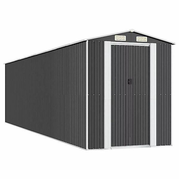 Vidaxl Geräteschuppen Hellgrau 192x772x223 Cm Verzinkter Stahl günstig online kaufen