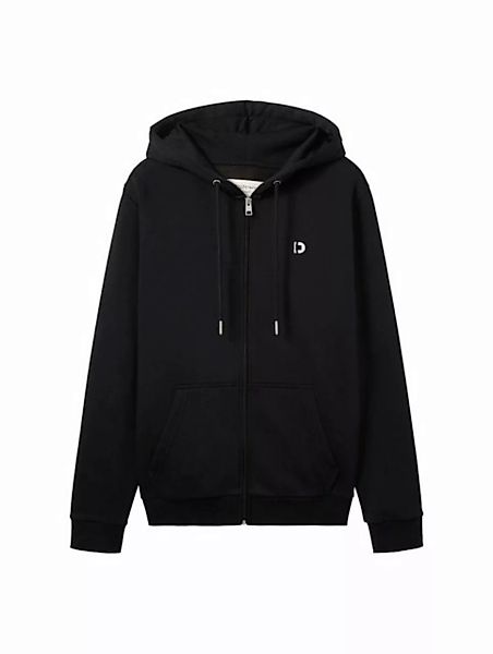 TOM TAILOR Denim Sweatshirt zipper hoodie jacket, Black günstig online kaufen