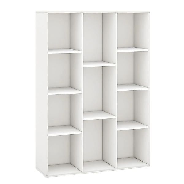 Costway Bücherregal 11 Fächern 74 x 24 x 106 cm Weiß günstig online kaufen
