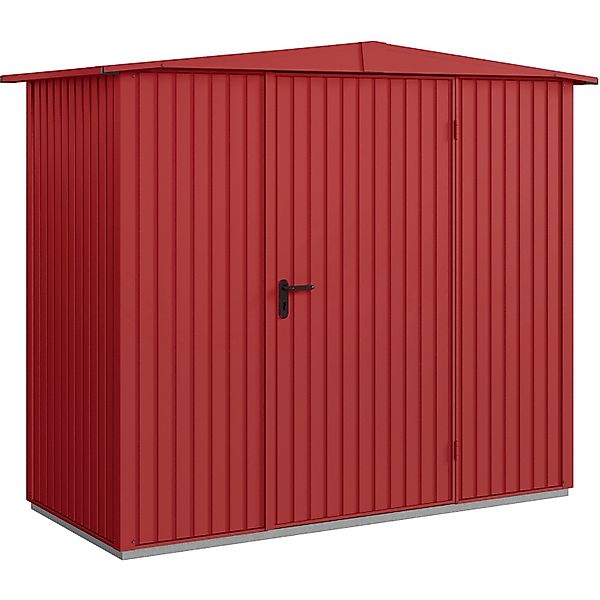 Hörmann Gerätehaus Trend mit Satteldach Typ 1 RAL3004 Purpurrot Einzeltür günstig online kaufen