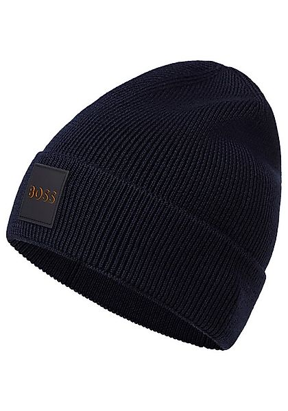 BOSS ORANGE Strickmütze Foxxy Hat mit Label-Aufnäher günstig online kaufen