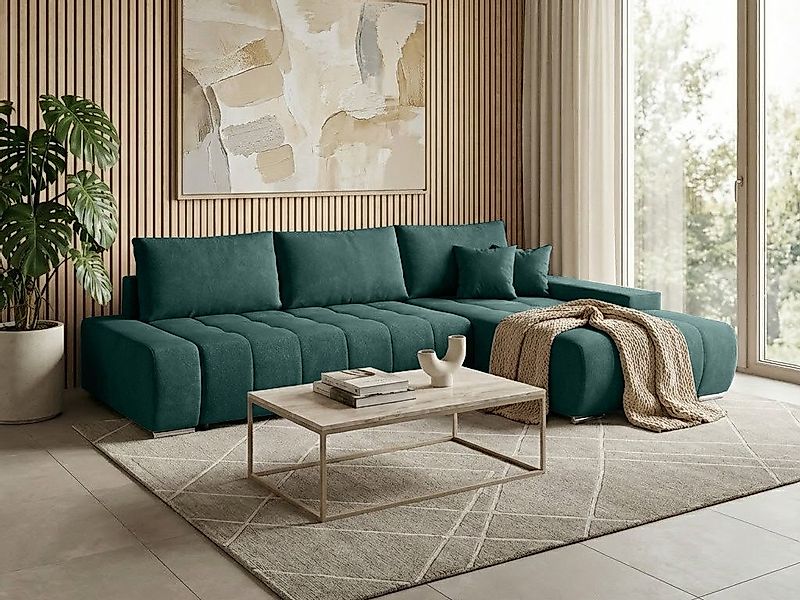 Beautysofa Ecksofa Draco L mit Schlaffunktion, in pflegeleichten Stoffen, B günstig online kaufen
