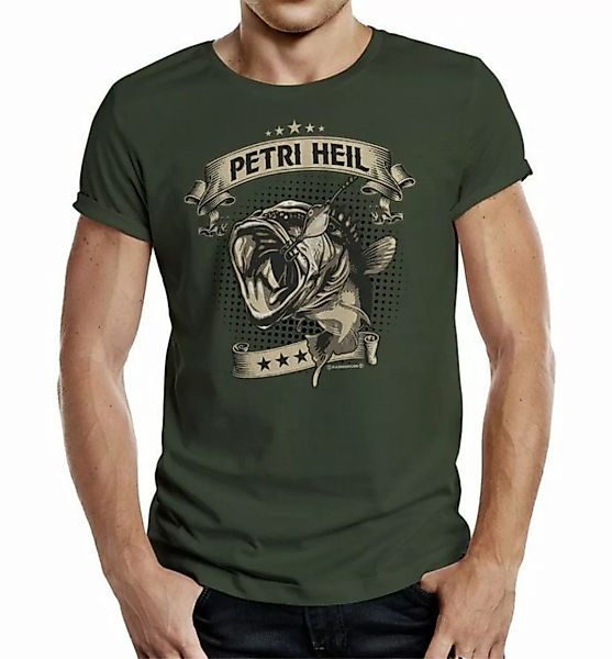 RAHMENLOS® T-Shirt für Angler - Petri Heil günstig online kaufen
