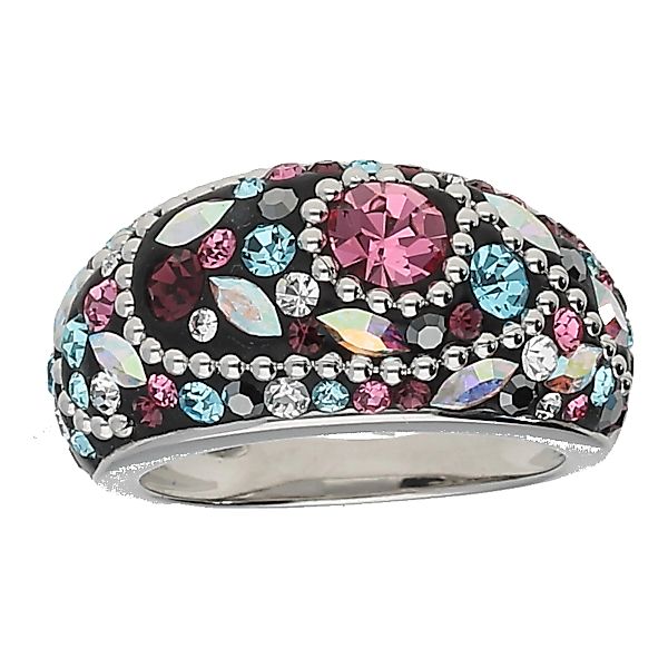 Smart Jewel Silberring "elegant mit Kristallsteinen, Silber 925" günstig online kaufen