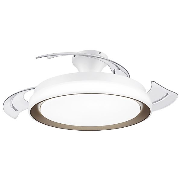 Philips LED-Deckenventilator Bliss, gold/weiß, leise, CCT günstig online kaufen