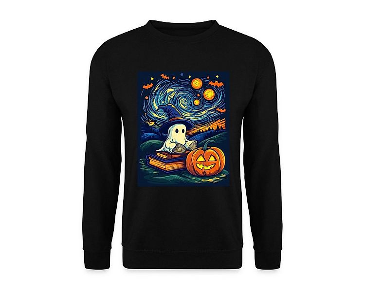 Spreadshirt Sweatshirt Halloween Geist Sternennacht Unisex Pullover (1-tlg) günstig online kaufen