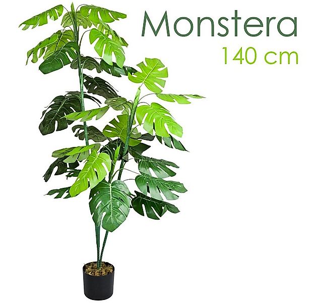 Kunstbaum Monstera Fensterblatt Kunstpflanze Kunstbaum Künstliche Pflanze 1 günstig online kaufen