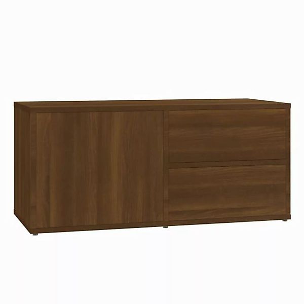 vidaXL TV-Schrank TV-Schrank Braun Eichen-Optik 80x34x36 cm Spanplatte Lowb günstig online kaufen