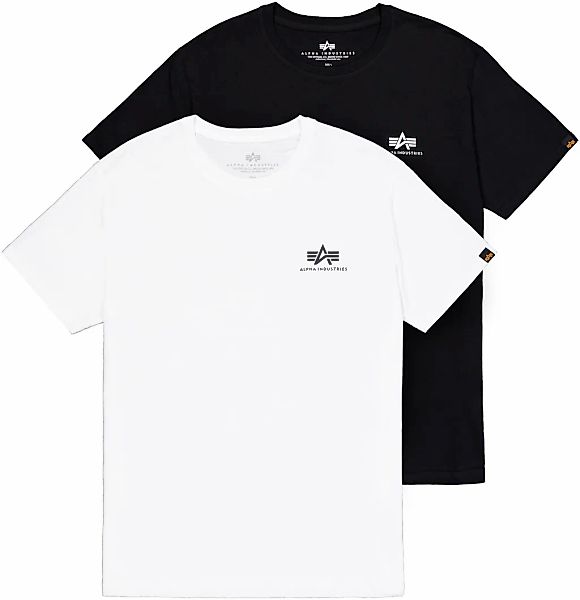 Alpha Industries Rundhalsshirt "Basic T Small Logo 2 Pack" Set, 2 Stk. günstig online kaufen
