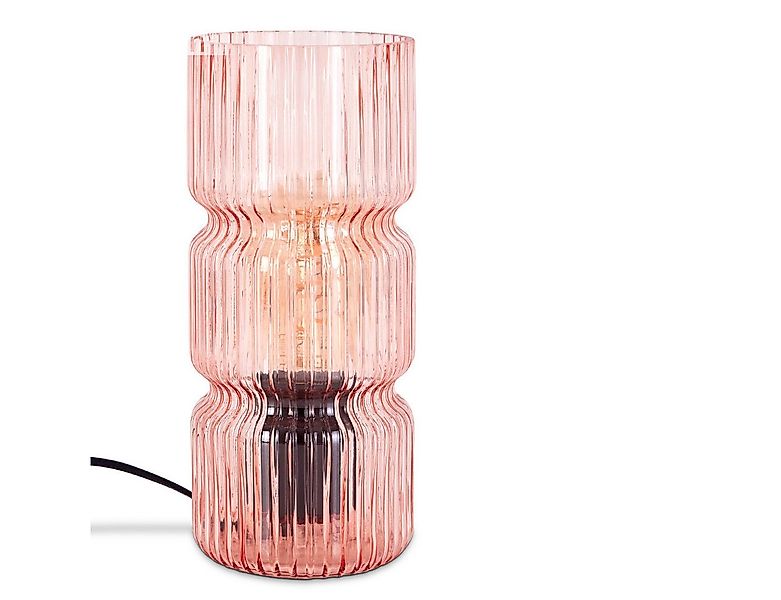 hofstein Tischleuchte Tischlampe aus Metall/Glas in Schwarz/Rosa, ohne Leuc günstig online kaufen