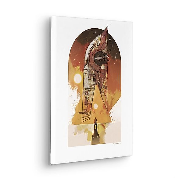 Komar Keilrahmenbild Star Wars Boba Fett Starship Braun günstig online kaufen