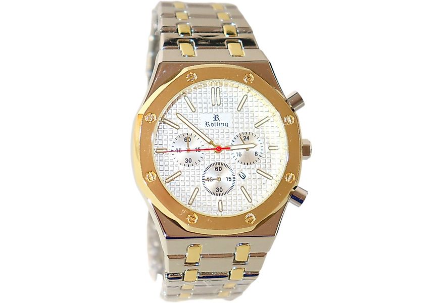 Rötting Design Quarzuhr Herrenuhr silberfarbenes Ziffernblatt DATUMSANZEIGE günstig online kaufen