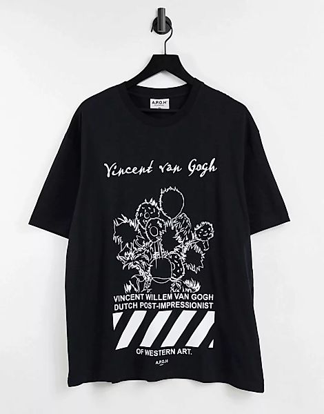 Topman – APOH Vincent Van Gogh – T-Shirt in Schwarz günstig online kaufen