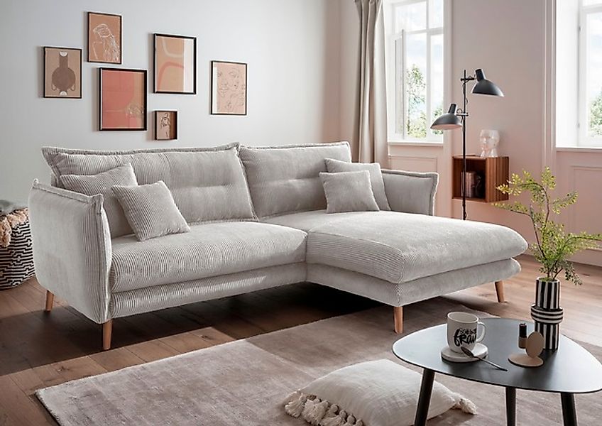 INOSIGN Ecksofa »Lazio modern und bequem, schmale Armlehnen, tolle Detailve günstig online kaufen