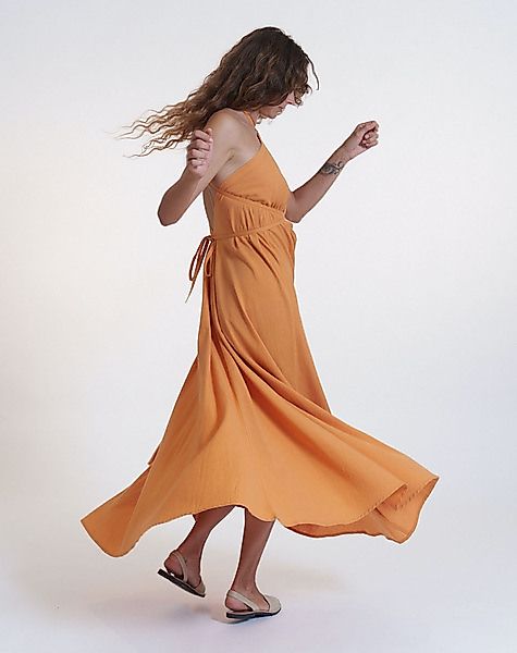 Kleid Maxi Einheitsgröße - Multiposition Dress Long - Bio-baumwolle & Leine günstig online kaufen