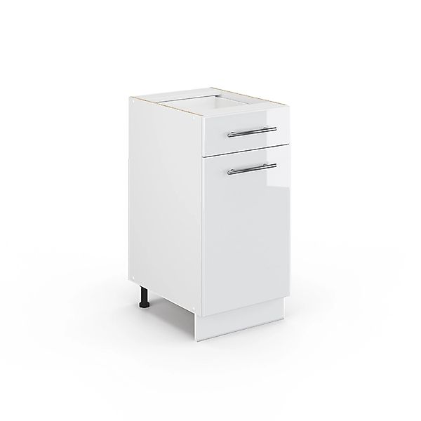 Vicco Unterschrank Fame-Line, Anthrazit Hochglanz/Weiß, 40 cm ohne Arbeitsp günstig online kaufen