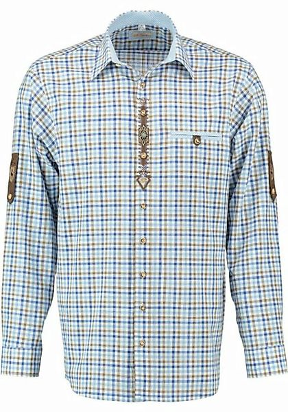 OS-Trachten Trachtenhemd Ployos Herren Langarmhemd mit Paspeltasche mit Kno günstig online kaufen