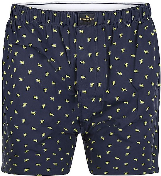 Steppin' Out Boxershort Poplin Druck Navy - Größe S günstig online kaufen