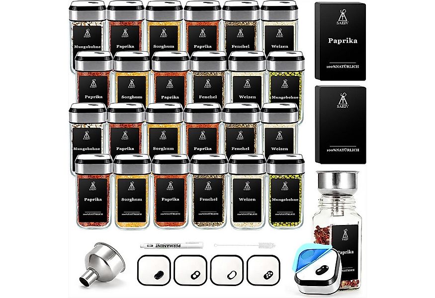 KingLux Gewürzbehälter 360° Rotation 120ml Gewürzgläser Eckig Set, Drei Kal günstig online kaufen