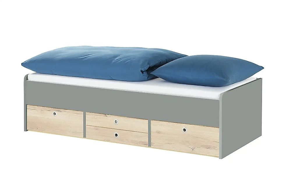 Schubkastenbett  Grow Up ¦ grau ¦ Maße (cm): B: 127 H: 54,5 Betten > Bettge günstig online kaufen
