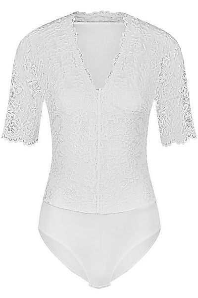 Nina Von C. Dirndlbluse Nina von C. Halbarm Spitzenbody 'Hanna' mit V-Auss günstig online kaufen