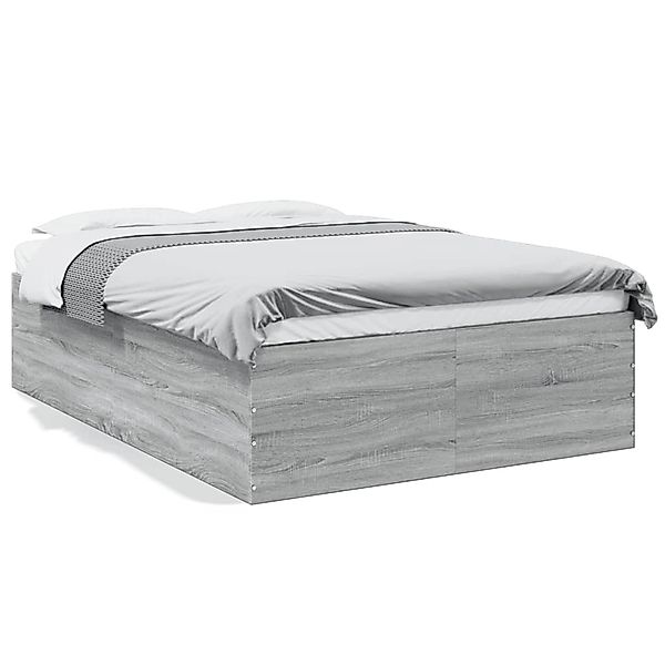 vidaXL Bettgestell Grau Sonoma 120x200 cm Holzwerkstoff 3280935 günstig online kaufen