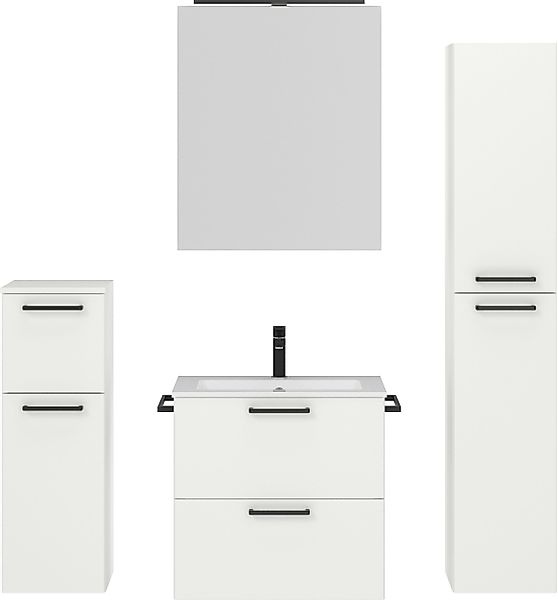 nobilia® Badmöbel-Set Tolvina, (4-St., vormontiert, mit günstig online kaufen