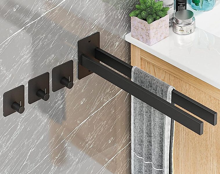 LA CUTE Doppelhandtuchhalter Edelstahl Handtuchhalter Handtuch Halter Doppe günstig online kaufen