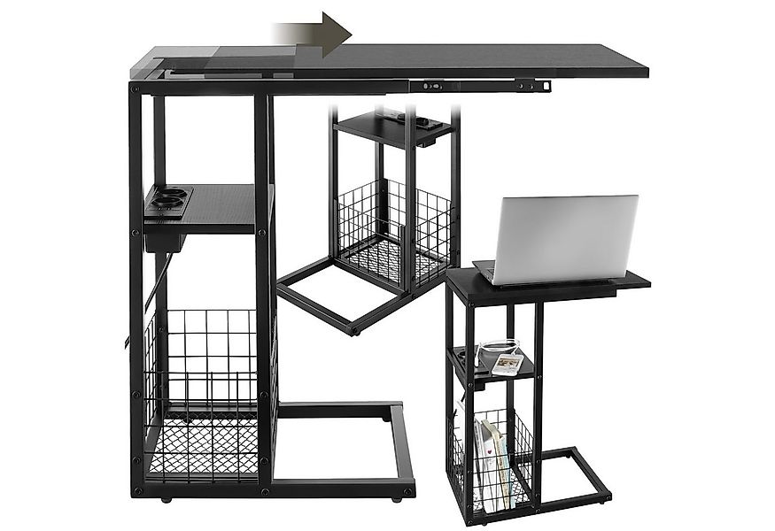 tectake Beistelltisch Laptop-Beistelltisch (1-St., 1 tlg), Laptop-Beistellt günstig online kaufen