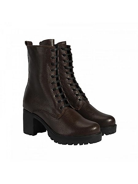 Desa Desa Damen-Lederstiefel – Schlupfstiefel, Blockabsatz, runde Zehenpart günstig online kaufen