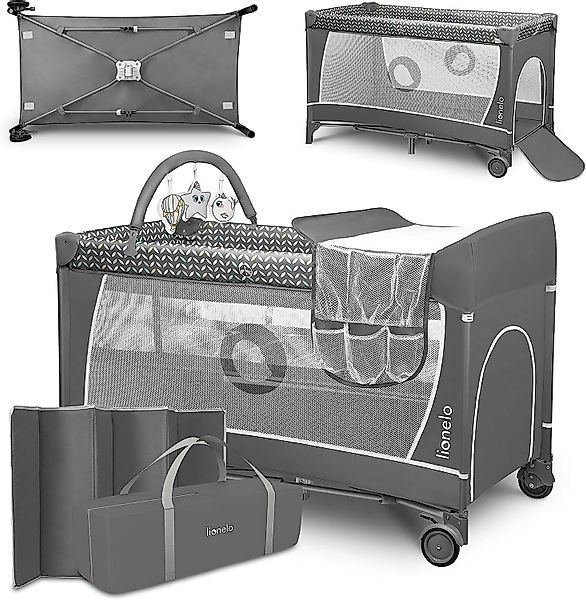 lionelo Baby-Reisebett FLOWER, 4in1:Laufstall Baby, Wickeltisch, günstig online kaufen