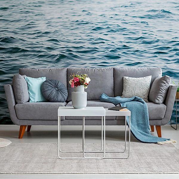 PROFHOME 382581-GU Fototapete Maritim Matt Blau Weiß 3,71 m x 2,8 m 0,53 m günstig online kaufen