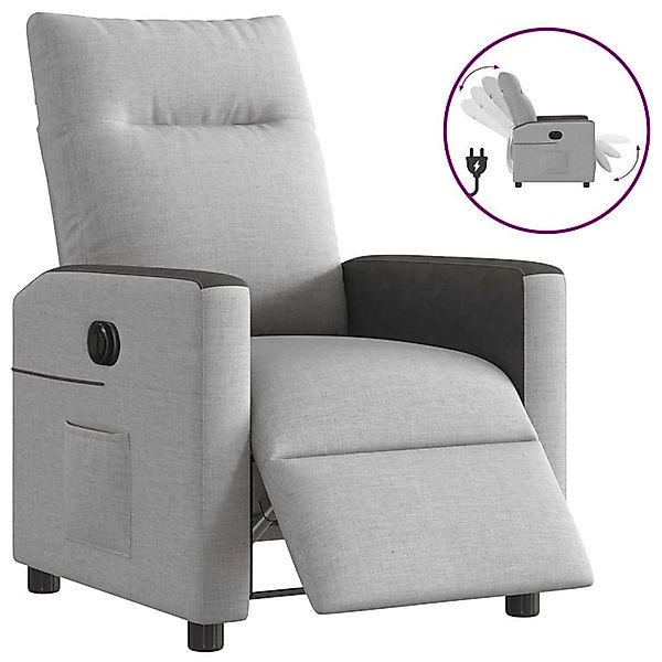 vidaXL Relaxsessel Elektrisch Wolkengrau Stoff 3324037 günstig online kaufen