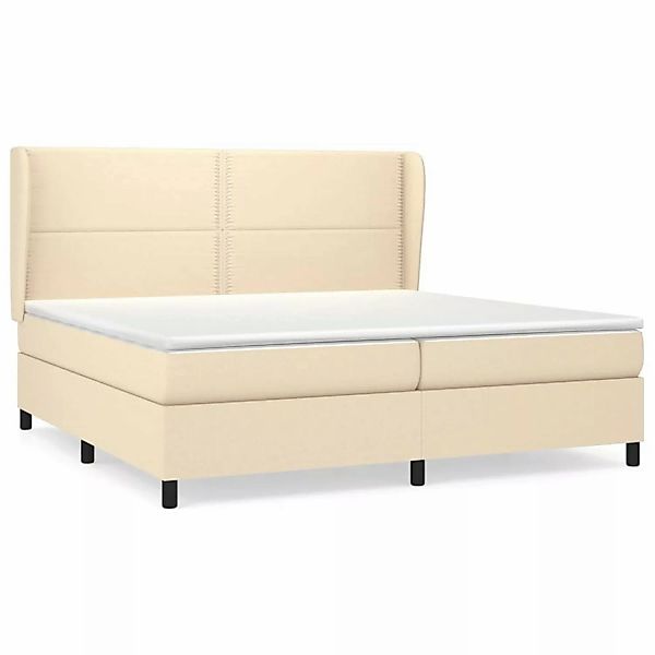 vidaXL Boxspringbett mit Matratze Creme 200x200 cm Stoff1372467 günstig online kaufen