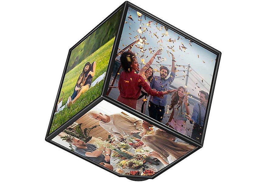 Goods+Gadgets Fotohalter Drehender Fotowürfel, für 6 Bilder (schwebender Bi günstig online kaufen