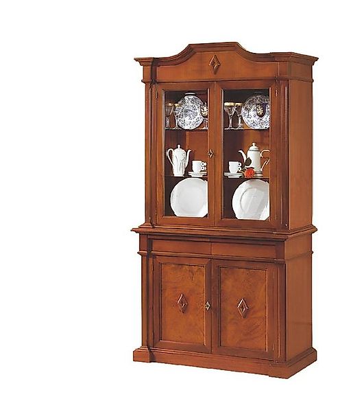 Xlmoebel Vitrine Italienischer Glas-Holz-Schrank für Möbel Vitrine Regale ( günstig online kaufen