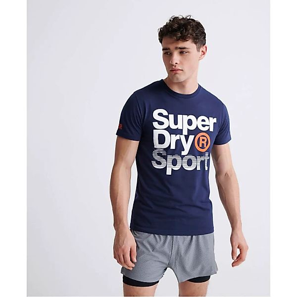 Superdry Core Sport Graphic Kurzarm T-shirt XS Dress Blue günstig online kaufen