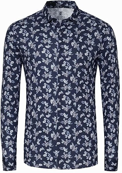 DESOTO Hemd Druck Denim Blooming Navy - Größe S günstig online kaufen