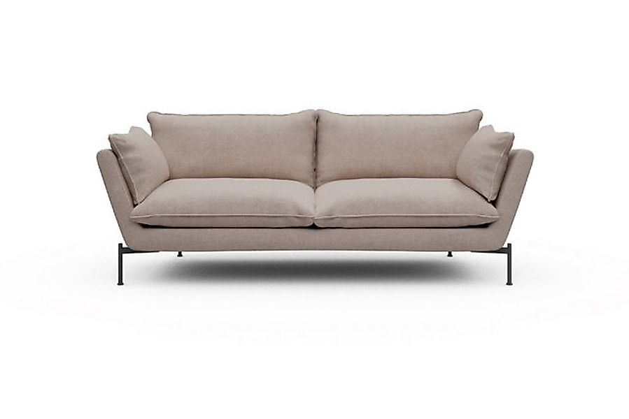 moebelfaktor Sofa Anton PREMIUM 3-Sitzer, schräg gestellte Armlehnen, hoher günstig online kaufen